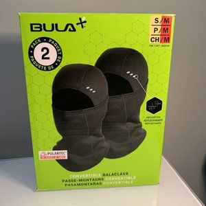 2 pack NEW Bula+ Convertible Balaclava Black Polartec Men or Women S/M